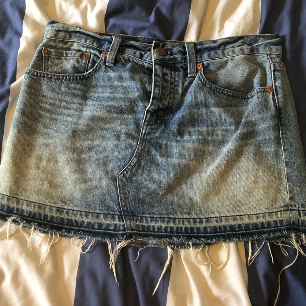 Madewell raw gem denim mini